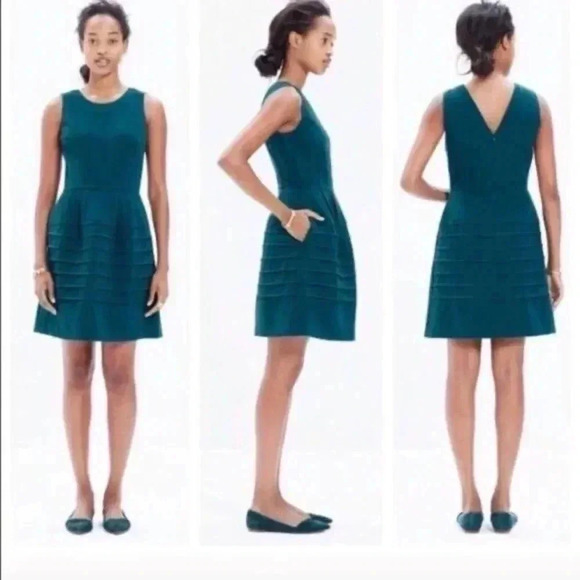 Madewell 1937 Emerald Green Dress - Picture 2 of 6